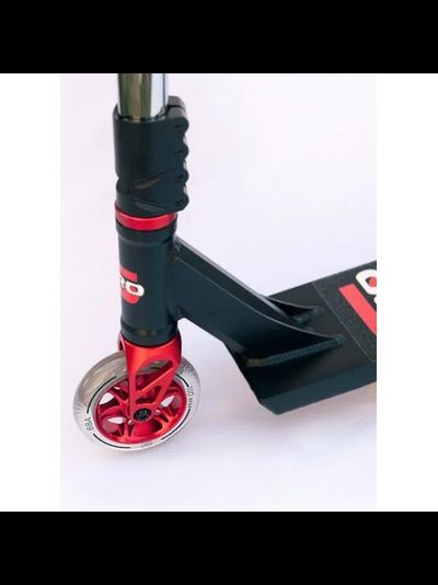 Самокат трюковый S-PRO черный/красный/хром