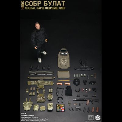 Боец спецназа МВД СОБР "Булат" - Коллекционная ФИГУРКА 1/6 СОБР Булат Special Rapid Response Unit (SOBR) (26067R) - Easy&amp;Simple