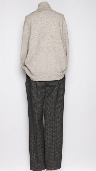 Свитер  хомут "ГЛАДКИЙ ВОРОТ"  бежевый, молочный, чёрный, серый, морская волна, коралл р.46-52