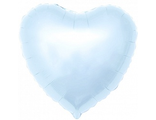 Шар (18&#039;&#039;/46 см) Сердце, Светло-голубой, 1 шт.