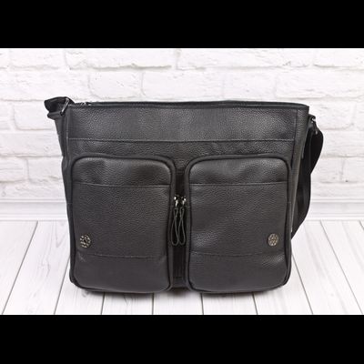 Кожаная мужская сумка Madruzzo black (арт. 5068-01)