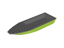 Boat, Hull Unitary 28 x 8 with Dark Bluish Gray Top 92710 / 92711, Lime (92710c01 / 6286228)