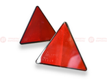 Светоотражатель треугольный красный (катафот) легкового автоприцепа (2 штуки)