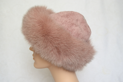 Вязаная кашемировая шапка с мехом Vizio Италия фото