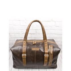 Кожаная дорожная сумка Campora Premium dark brown (арт. 
4019-52)