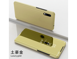Зеркальный чехол-книжка для Xiaomi Redmi Note 8 (золотой)