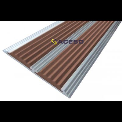 Алюминиевая полоса с двумя резиновыми  вставками 2000 мм цвет в ассортименте