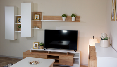 Гостиная Невио-2, дуб крафт золотой, белый