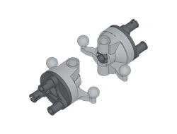 !АНАЛОГ! Technic, Steering Wheel Hub Holder with 2 Pin Holes and 2 Tow Ball Arms with Dark Bluish Gray Wheel Hub 3 Pins Round 11949 / 92909(АНАЛОГ), Light Bluish Gray (11949c010) / 2 шт.