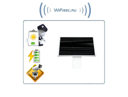 DE/VN-40W10A Солнечная панель с аккумуляторами для питания электронных устройств напряжением 12В до 5А и обеспечения автономной работы в уличных условиях, 10 А/ч (до 2 дней авт. работы)