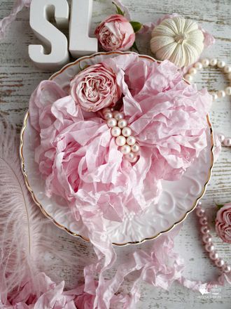 Шебби лента Свежая роза в интернет магазине Страна лент