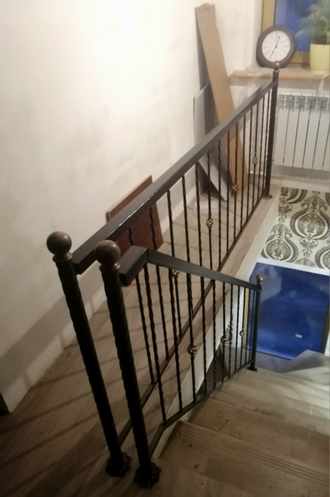 Кованые перила для лестниц фото-Арт 09