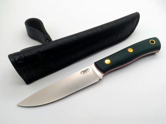 Нож фултанг TКK сталь N690 микарта изумруд