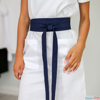 ПЛАТЬЕ DOCLIKE DL318 белое с поясом