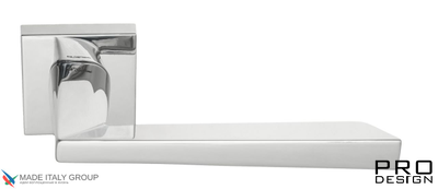 Дверная ручка на квадратном основании Fratelli Cattini "UNICA" 8-CR полированный хром
