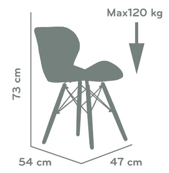 Стул  N-42 Perfecto BR велюр бирюзовый