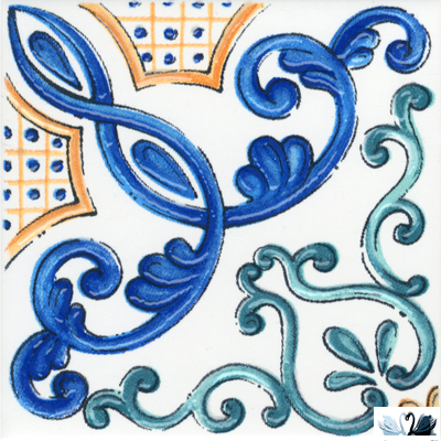 Декор Kerama Marazzi Капри майолика А454 20x20 см глянцевый