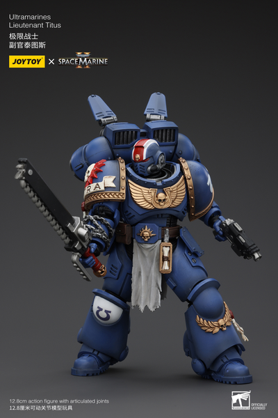 Тит, лейтенант Ультрамаринов (Warhammer 40k, Spacemarine II) - КОЛЛЕКЦИОННАЯ ФИГУРКА 1/18 Uitramarines Lieutenant Titus (JT00058) - JOYTOY