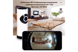 Видеоняня /WiFi видеокамера панорамная с DVR (fish_R), HD)
Артикул: DE-Wfish