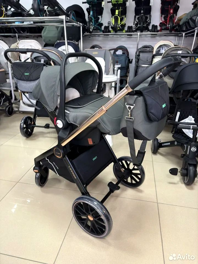 Детская коляска 3 в 1 Luxmom 788 Темно-зеленый