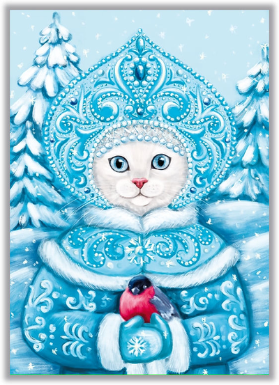 Русские кошечки. Снегурочка (менее плотный картон)