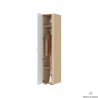 Санса ШК-01 Шкаф 1 створчатый Сонома/Белый