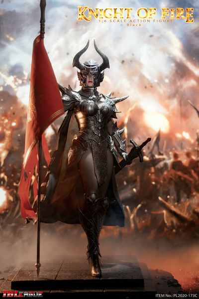 Рыцарь Пламени в черном - Коллекционная ФИГУРКА 1/6 scale Knight of Fire - Black  (PL2020-173C) - TBLeague
