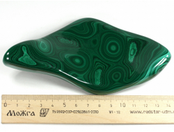 Малахит, полировка, Конго (143*75*21 мм, 382 г) №38509