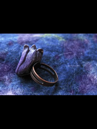 Волшебное кольцо с феей "Ночная Фея (Фея Цветов)" из коллекции необычных украшений Винсенто