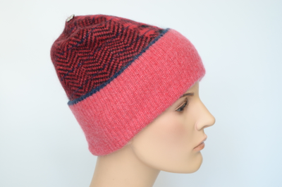 Итальянская женская красная шапка с отворотом Визио