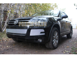 Защита радиатора Volkswagen Touareg II 2010-2014 chrome низ PREMIUM