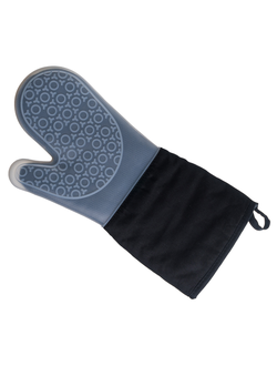 Рукавица термостойкая с 1-м выделенн. пальцем 38*15 см.(до +230 °С) силикон и хлопок (1шт)