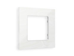 Рамка 1-я Белый мрамор, коллекция GRAND - Ambrella Volt - ALFA