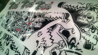 Наклейки на квадроцикл Yamaha YFZ 350 Banshee #545 metal mulisha