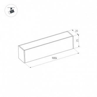 Светильник Arlight MAG-FLAT-25-L1000-30W  (BK, 100 deg, 24V)