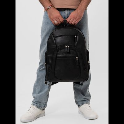 Кожаный рюкзак Gerardo black (арт. 3045-01)