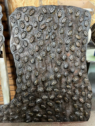 Decorative panel with beetles