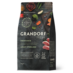 Grandorf Fresh для стерилизованных кошек и кастрированных котов с уткой и бататом, 2 кг