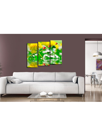 Модульная картина "Семья божьих коровок"