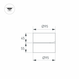 Светильник Arlight SP-RONDO-FLAP-R95-16W  (BK, 110 deg)