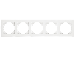 Efapel 90950 TBR, Рамка стандарт, 5 постов, белая