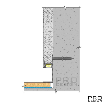 Теневой плинтус скрытого монтажа Pro Design 7210 Анодированный