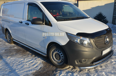 Защита переднего бампера двойная d60/42 для Mercedes-Benz Vito (2014-)