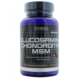 (Ultimate Nutrition) Glucosamine& Chondroitin & MSM - (90 таб)