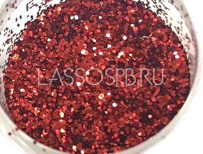 Глиттер декоративный блестки Красный "Рубина" 0,4 мм 1 кг