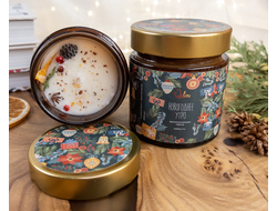 свеча НОВОГОДНЕЕ УТРО  | Соевый воск (корица, грейпфрут, имбирь, мускатный орех)