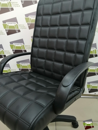 Кресло КР71 (ДЕЛМАР) ТГ ПЛАСТ ЭКО1 (экокожа черная)