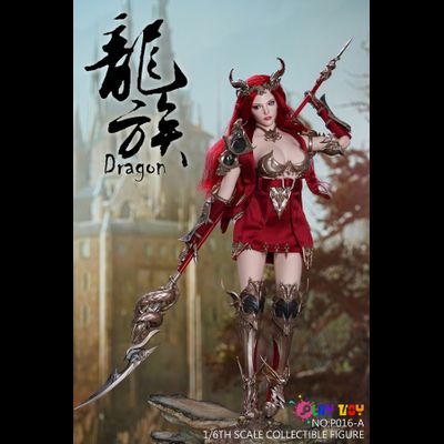 ПРЕДЗАКАЗ - Эльфийка-воин в красном- КОЛЛЕКЦИОННАЯ ФИГУРКА 1/6 Dragon Elves golden (P016A) - PLAY TOY ?ЦЕНА: 26700 РУБ?