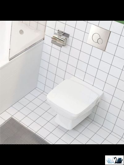 Комплект ПЭК Santek Нео 1.WH50.1.543. Инсталляция с кнопкой (хром, глянец) и подвесной унитаз с сиденьем микролифт