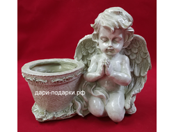 Кашпо АНГЕЛ мольба 26*21 см   0,9 кг  полистоун Россия 1129//0286991